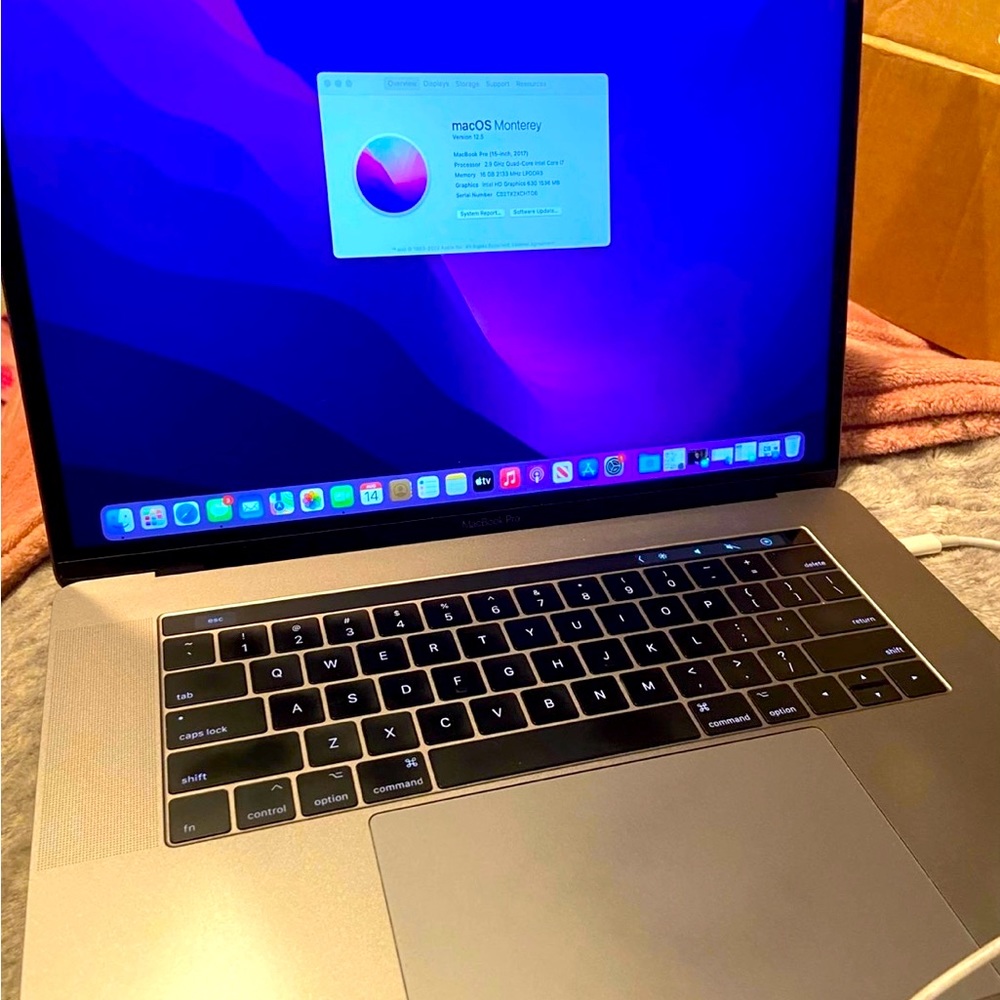 MacBook Pro in great condition, just want a smaller one. works perfect no damage
